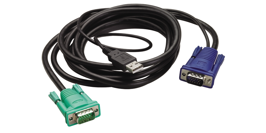 Integrated Rack LCD/KVM USB-Cable, Interface: USB, 6 ft. L, For Use ...
