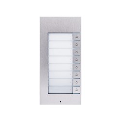 IP Intercom Extender Panel, 100 MM Width x 29 MM Depth x 210 MM Height, With 8 x 1 Button