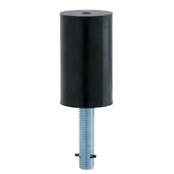 Door Floor Stop, High Security, 2&quot; Diameter x 3-1/2&quot; Height, 2-1/2&quot; Length Stud