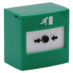 Reset Call Point, Surface mount in Green with Double Pole Changeover Electrical Arrangement