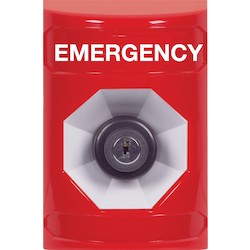 NO COVER KEY-TO-RESET         STOPPER STATION WITH EMERGENCYLABEL ENGLISH