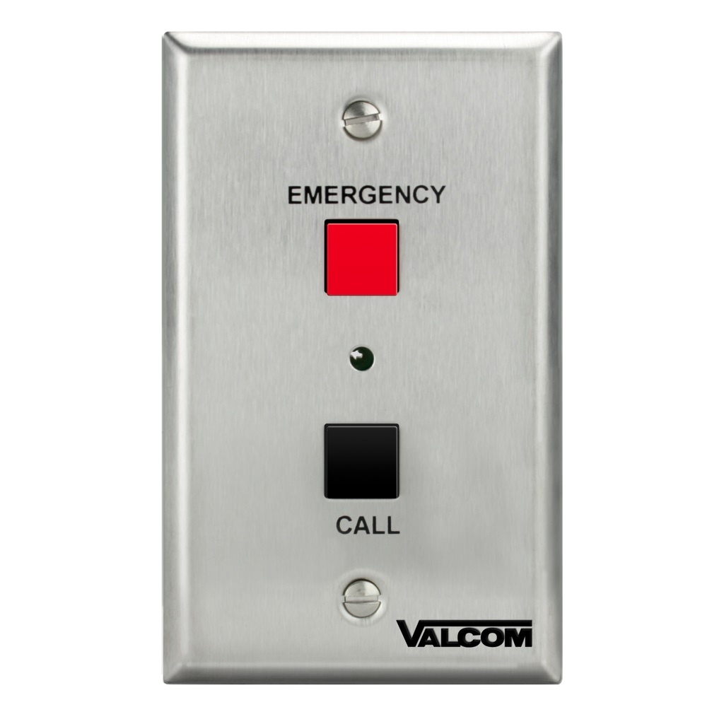 Emergency/Normal Call Switch,Brushed Stainless Steel Enclosure,4.5 in ...