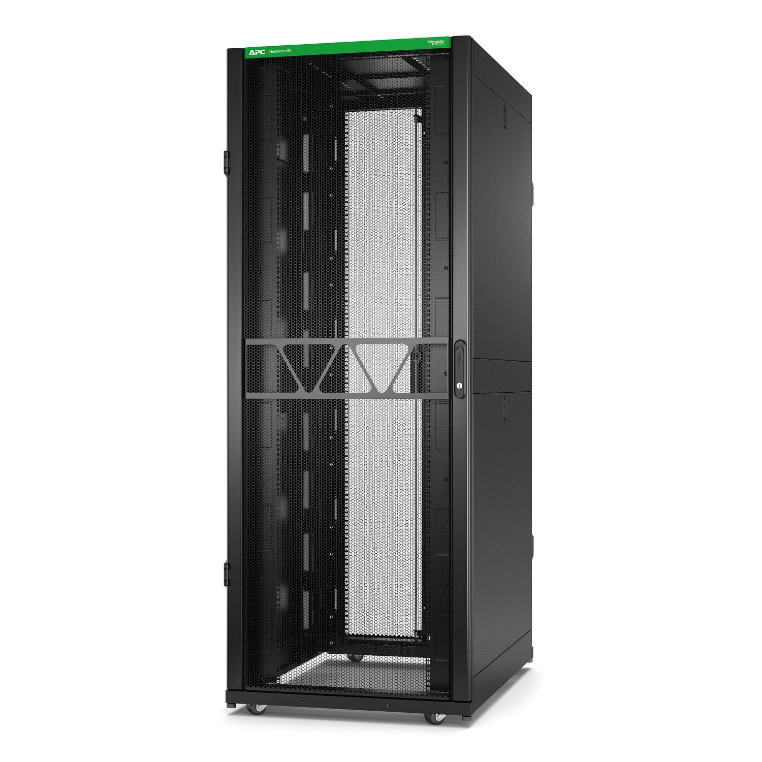 Rack Enclosure, 42U, Steel, Black, Mounting Width 19 in., Overall Width ...