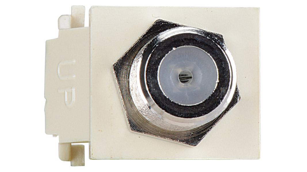 Pass Through Insert,White,F Connector Insert,Economy Structured Cabling ...