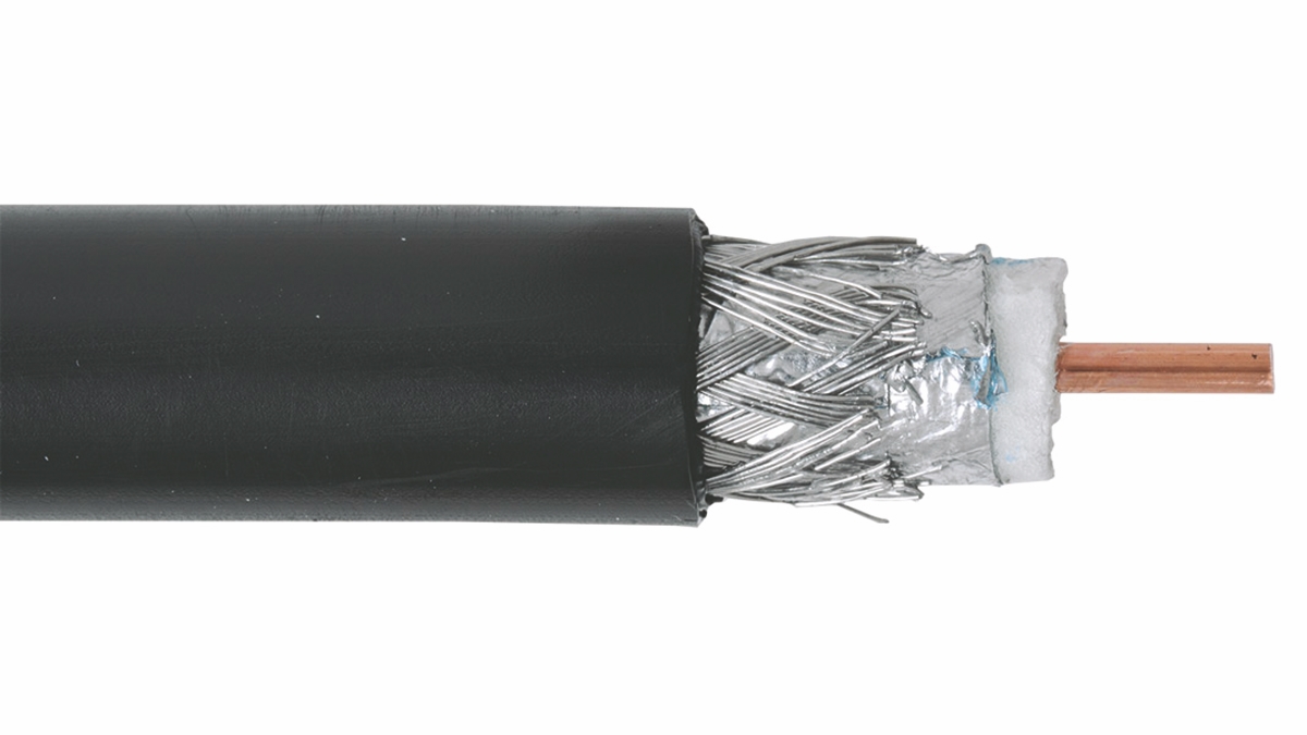 Coaxial Cable, RG11, 1000 ft. L, Foil, Braid Shield, 14 AWG