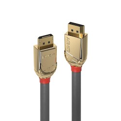 LINDY 20M DISPLAYPORT 1.2     CABLE, GOLD LINEDP            MALE TO MALE