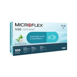 Ansell Microflex Aloe Sense N96 Nitrile Exam Gloves: Medium