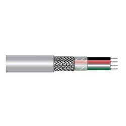 Communication-Control-Industrial-Cable, Communication-Control, 4 Conductor, 22 AWG, Braid, 300 V, PVC Jacket, PVC Insulation, 0.215 Jacket Diameter, 0.02 Jacket Thickness, 7/30 Stranding
