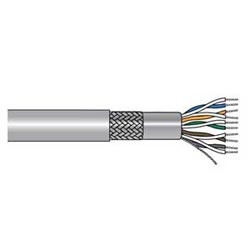 Communication-Control-Industrial-Cable, Communication-Control, 8 Pair, 24 AWG, Foil Braid, 300 V, PVC Jacket, FPP Insulation, 0.401 Jacket Diameter, 0.035 Jacket Thickness, 7/32 Stranding