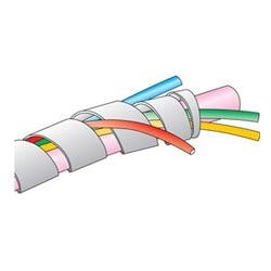 FIT-Wire-Management, Spiral Wrap, 3/8&quot; natural PE, -60 to 88 Degrees, Non-Flame Retardant, No Tube Fraying