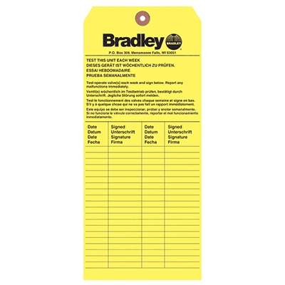 Emergency Fixture Inspection Tag