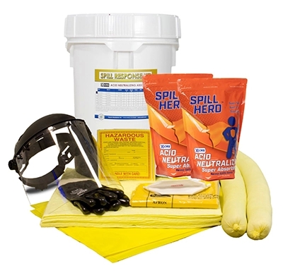 Spill Hero Acid Neutralizing Spill Kit: 6.5 Gallon Bucket