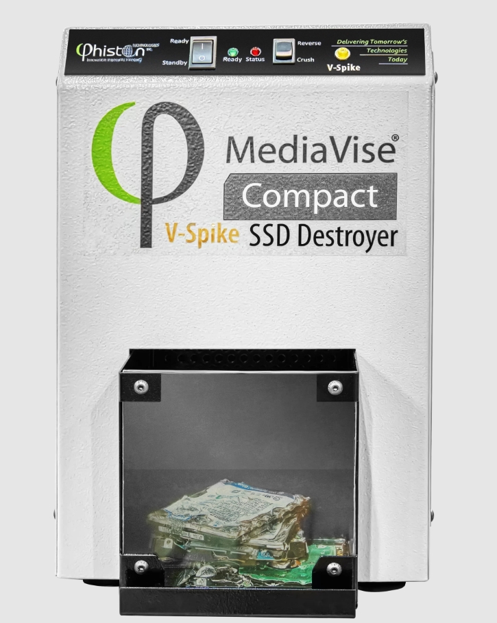Solid State Drive Destroyer, Rack Mount, 20 Ton Force, 16 x 22.5 x 9.75 in.