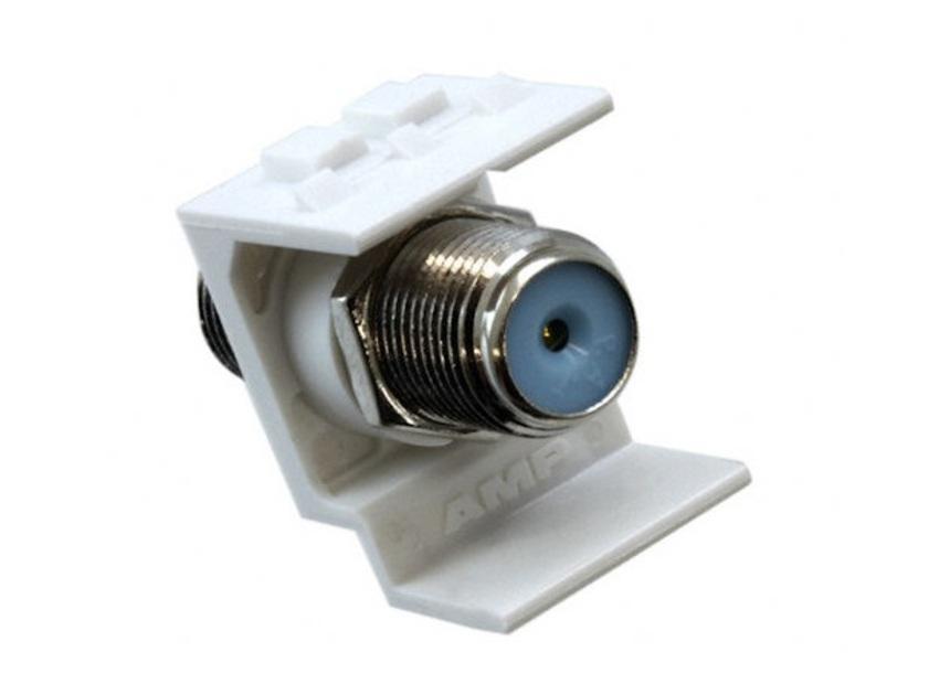 Multimedia Insert, F-Type Female Connector, Alpine White, Dimensions ...