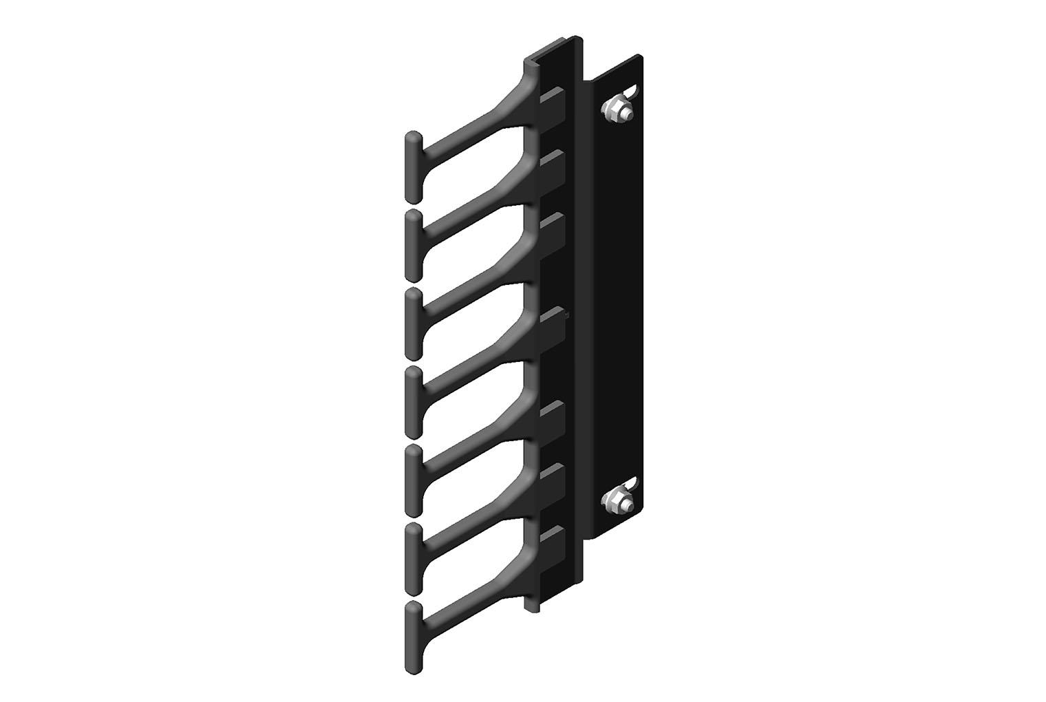 Cabling Section,Vertical Cable Management,Black,11U Rack,HxD: 19.3 x 0. ...