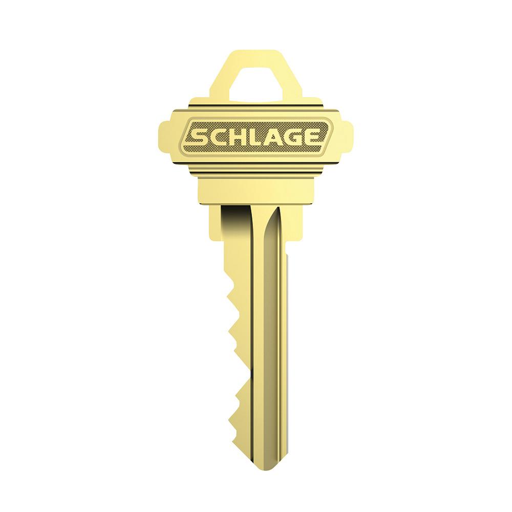 Door Lock Cylinder Key Blank, 6 Pin or Disc Pin Length, US4 Satin Brass ...