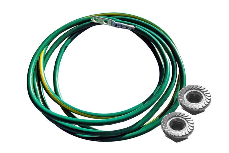 Rack Bonding Jumper Kit,6 AWG, Copper,D: 108 mm,For For CPI s Universal ...
