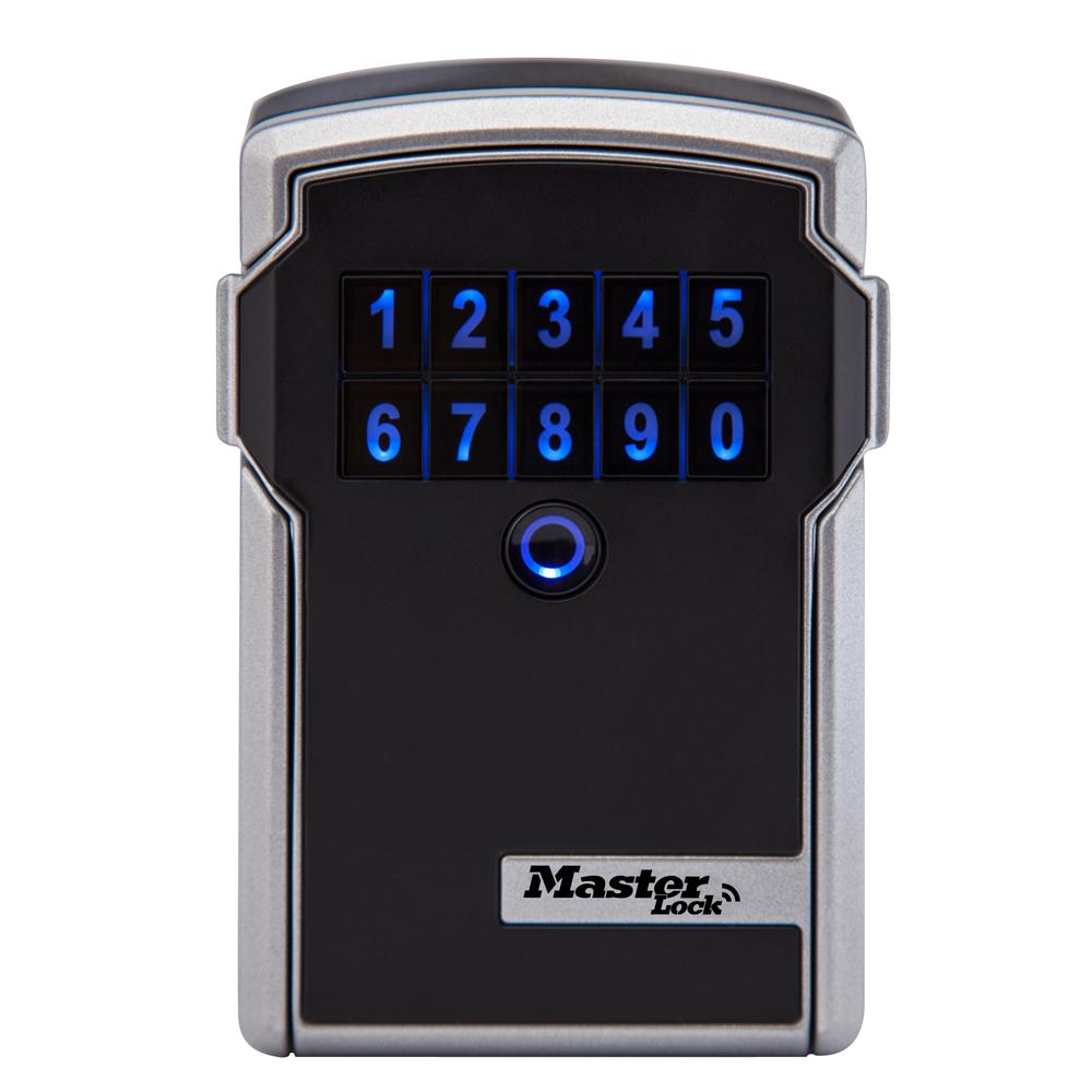 Bluetooth Wall-Mount Lock Box, Silver, Rectangular, Metal Body ...