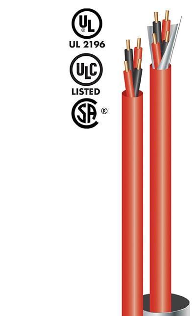 Fire Resistive Dual-Rated Cable, CI/CIC, 18 AWG, Solid, 4