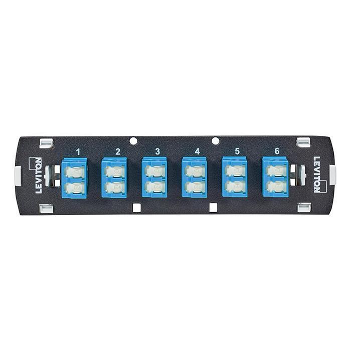 Fiber Adapter Plate, LC Connection, Black/Blue