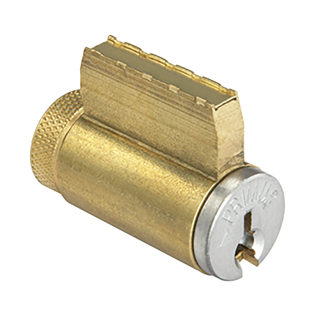 Door Lock Cylinder, 6 Pin Length, Solid Brass, Satin Chrome