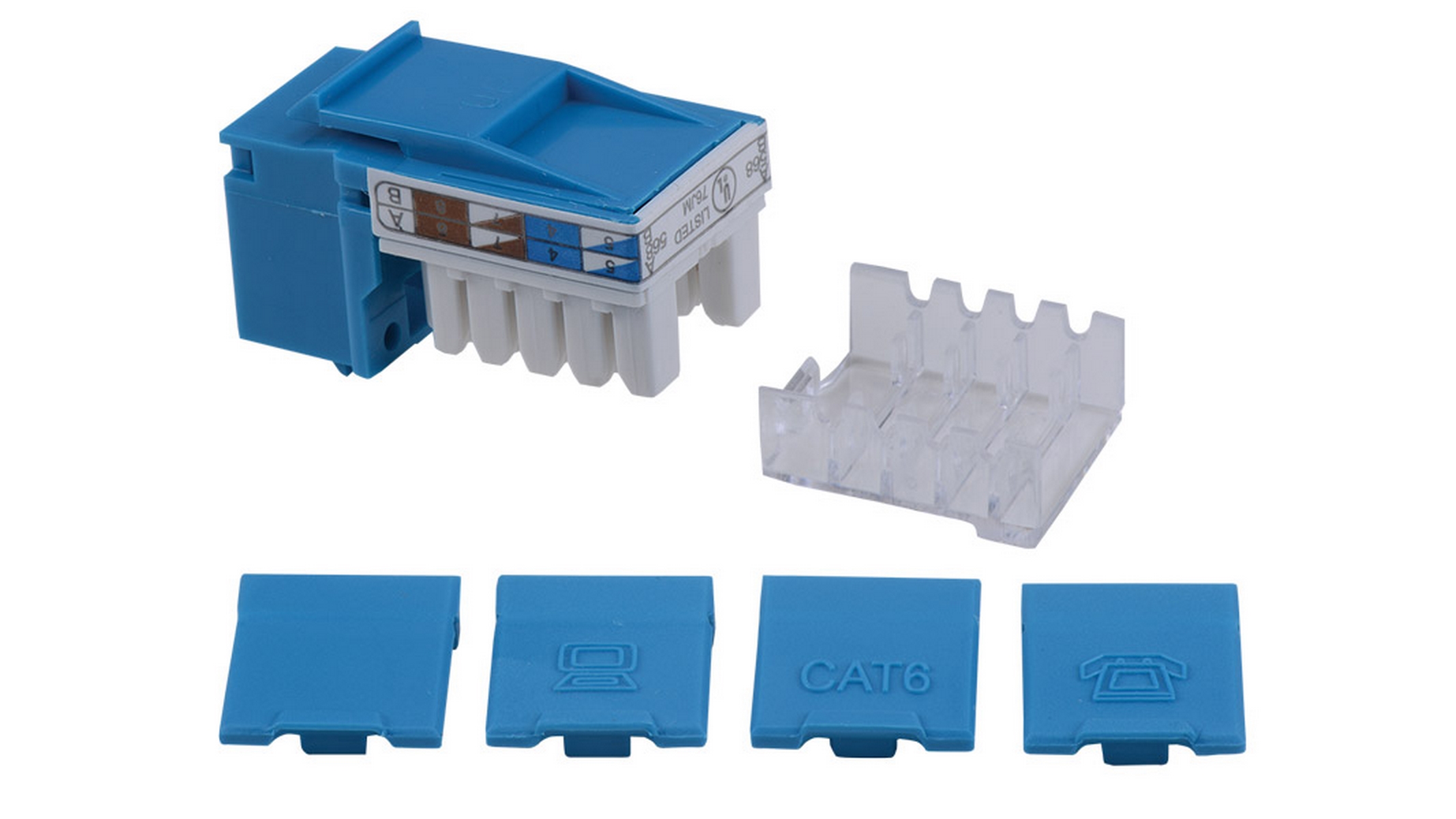 Keystone Insert, Cat 6, U/UTP, 250VAC, White