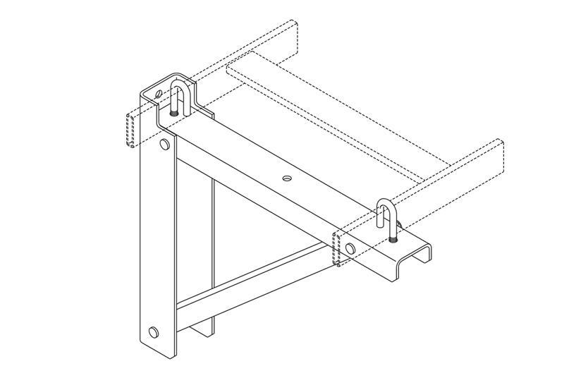 Triangular Support Bracket, Steel, Load Rating 400 lb. (181.4kg ...
