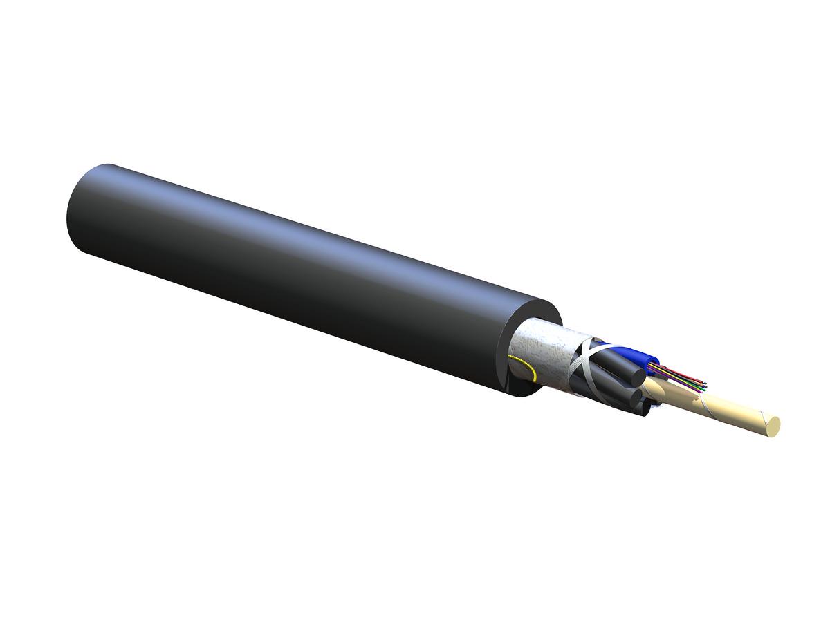 12-F OS2 RISER LT DIELECTRIC FREEDOM, ULTRA FIBER, GEL-FREE BLACK JACKET
