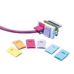 Colored Designation Shutters protect while marking jack Voice (package of 100)