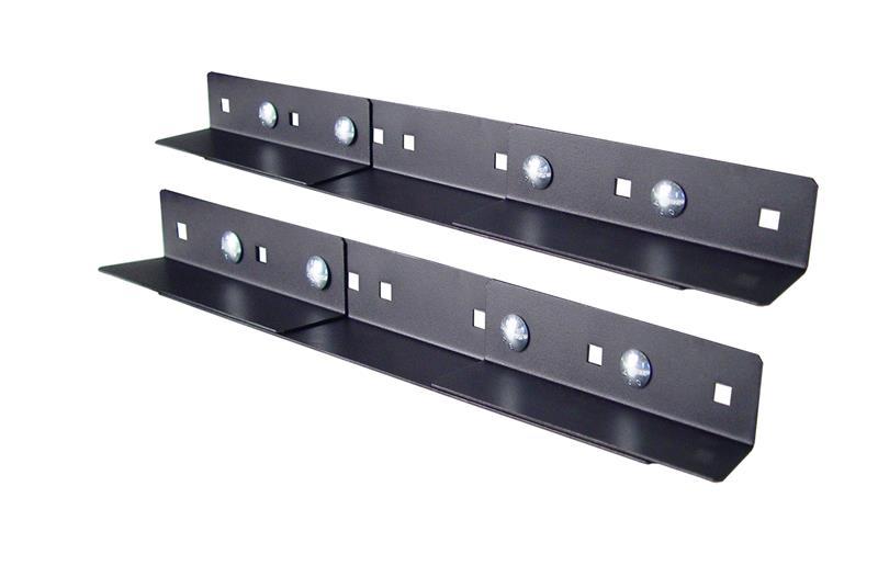 Support Rail, Black, WxD: 1-1/2 x 30.51 to 34.45 in., Steel