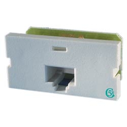 Series II, One-port Clarity 5E T568A/B, 180 degree, Fog White