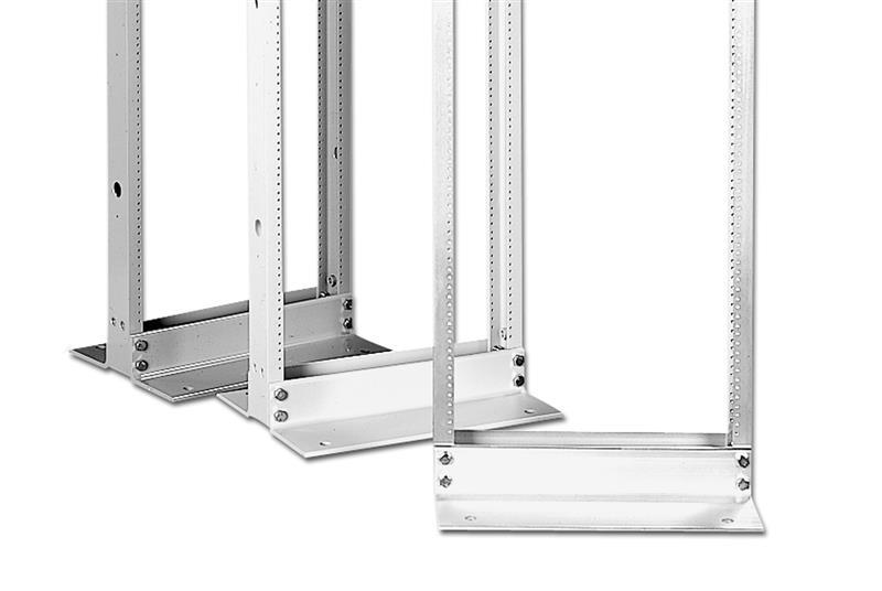 Universal Rack,Black,6 ft. Ht,Powder Coated Aluminum,19 in. Wd Mount,2 ...