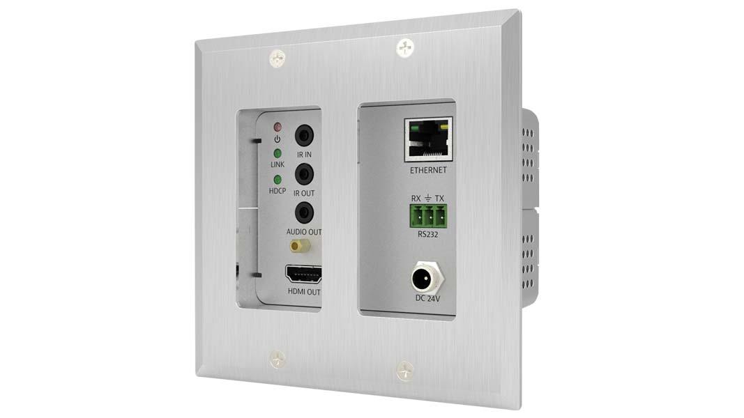 Intelix HDMI HdBaset Recessed Face Wall Plate Receiver 2 Gang