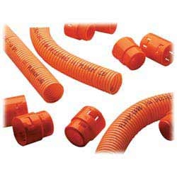 HDPE Innerduct, Single Wall, 1&quot;, Orange, Corrugated With Pull Tape