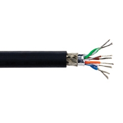 XTRA-GUARD Industrial Ethernet Cable, 24AWG, 2 Pairs, Solid, Unshielded, TPE, 1000 FT, Black