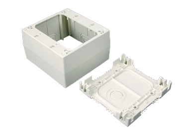 Device Box Fitting, 4.875 in., 4.75 in., 2.75 in., 2, PVC, Ivory ...