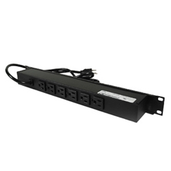 Rackmount, 19in black with 3 5-15r