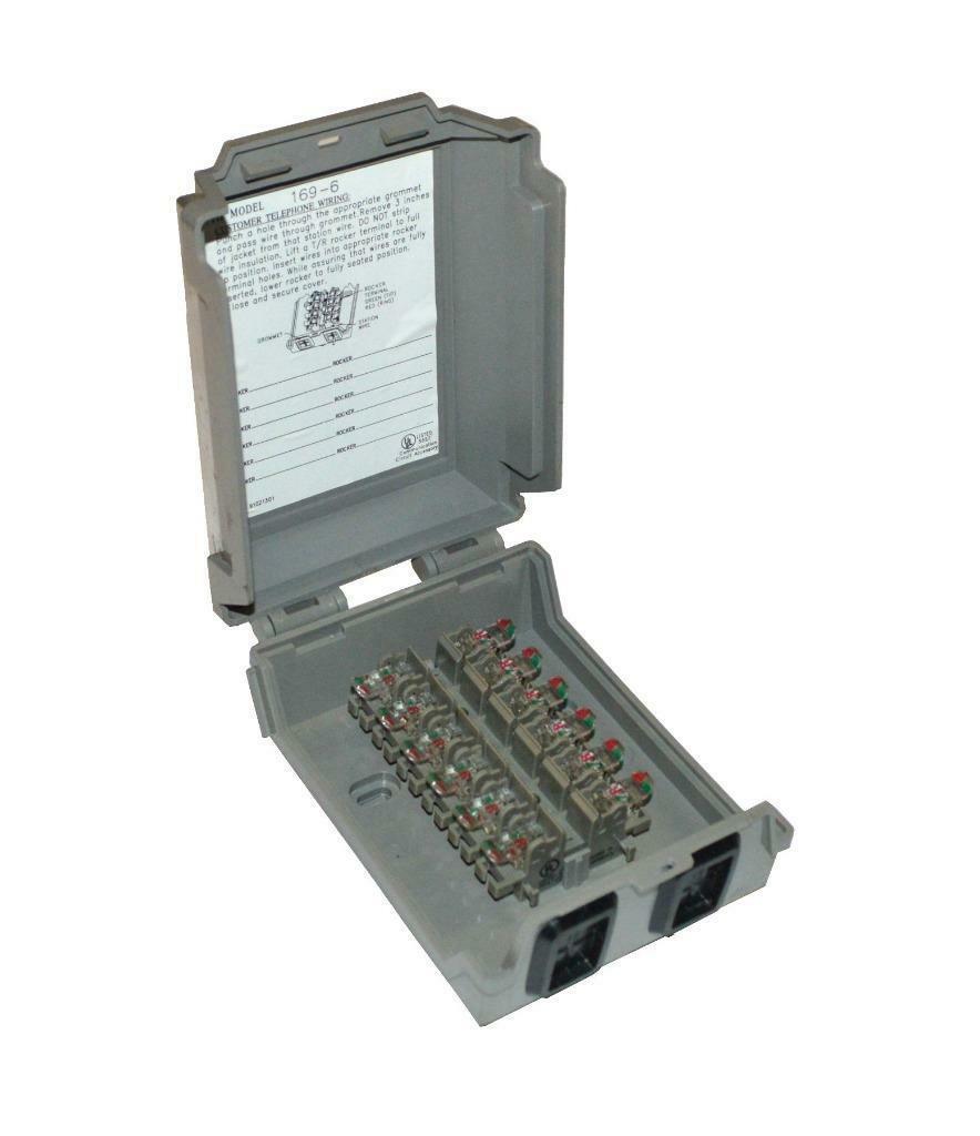 WIRE TERMINAL HOUSING C/W 68-6 6PR IN/OUT SEALED WIRE TERM BLOCK