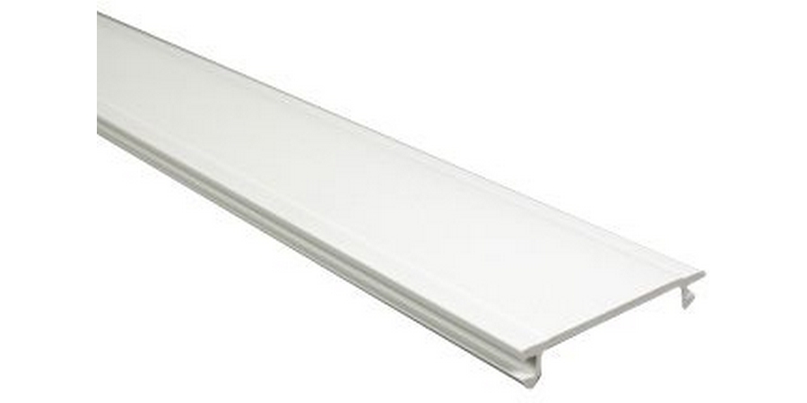 Cover, Raceway Twin; PVC; WxL: 2.563 in. x 8 ft.; Ivory