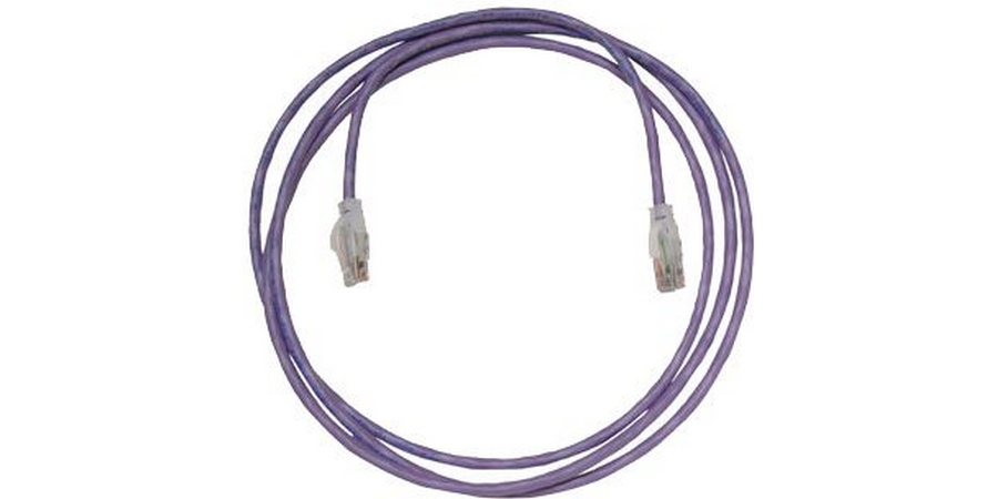 Clarity CAT5E Modular Patch Cord, 3 ft, Purple