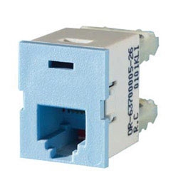 TracJack USOC six-position RJ25C, Lt Blue