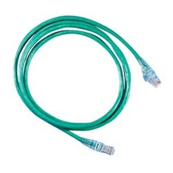 Modular patch cord, Cat 5e, four-pair, AWG stranded, PVC, length 10’, green
