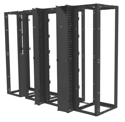 Rack,Black,7 ft. Ht,Steel,19 in. Wd Mount,4-Post Rack,45U Rack,19 in ...