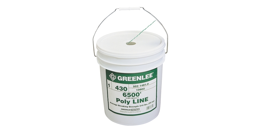ROPE, POLY LINE, 2200' PAIL,500 LB BRK-STR, RED, TRACER TYPE