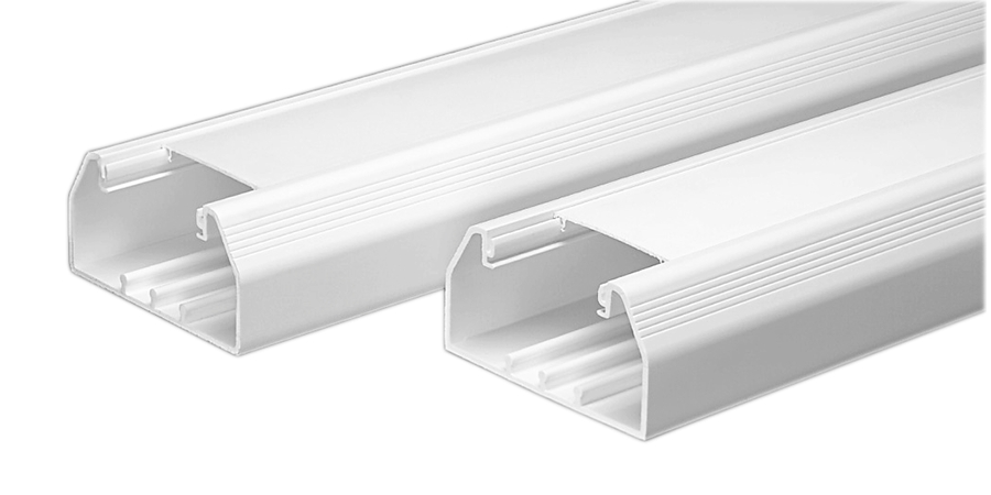 Raceway Cover, Electric Ivory, PVC, Length 8 ft. (2.4m)