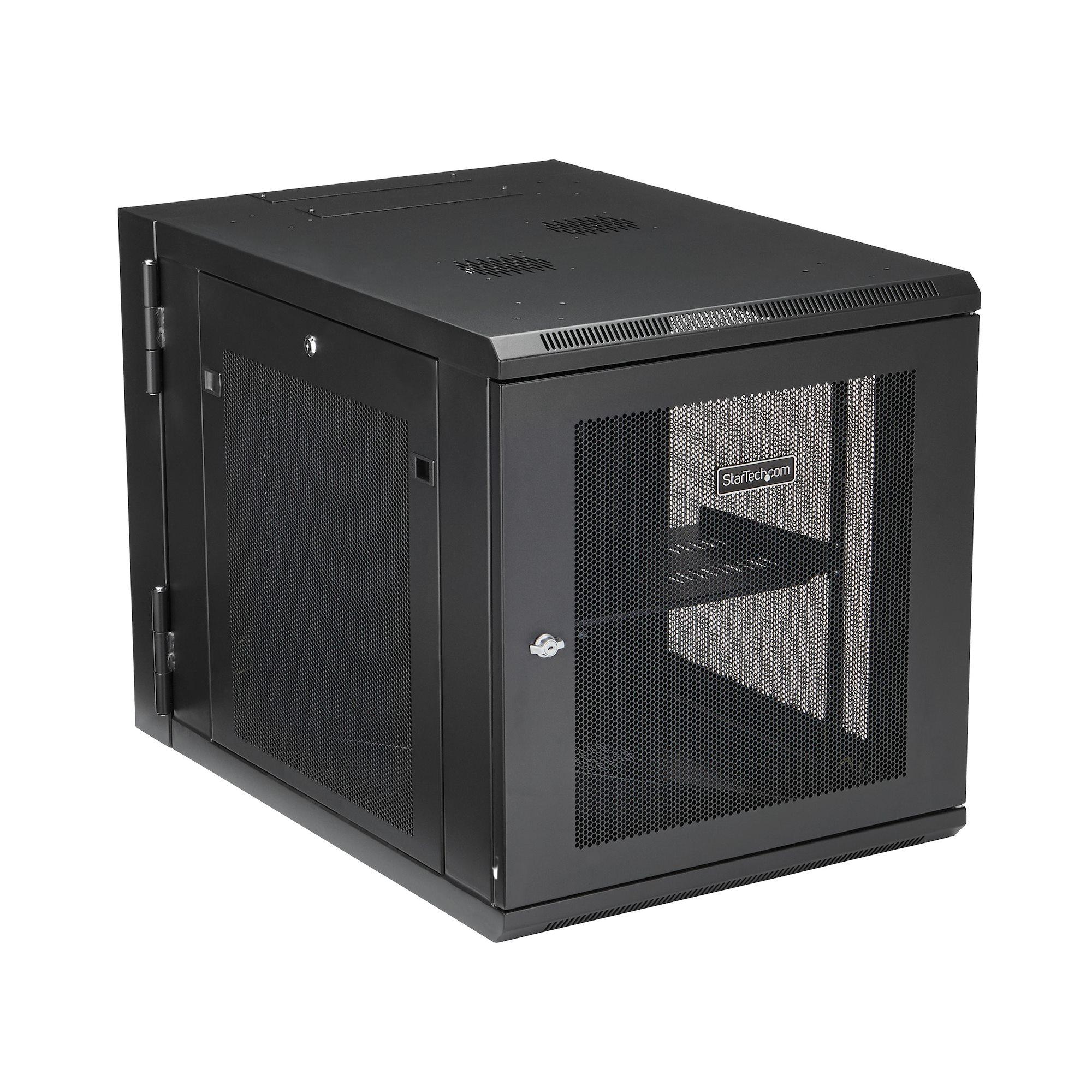 12U WALL-MOUNT SERVER OR NETWORK RACK CABINET - HINGED ENCLOSURE