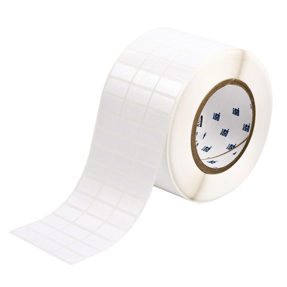 Thermal Transfer Printable Label, White, White, 3 in., WxHxT: 1 x 0.5 x ...