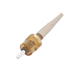 UniCam Standard-Performance Connector, ST Compatible, 62.5 µm multimode (OM1), ceramic ferrule, logo, single pack, amber housing, beige boot