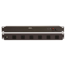 125 VOLTS 12 AMPS GEIST BRT060-10 6-OUTLET 12A 19in RackMount 
