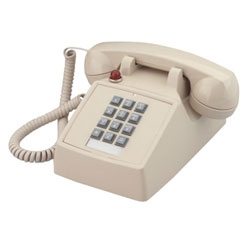 Cortelco Basic Single-Line Desk Telephone with Message Waiting in Black